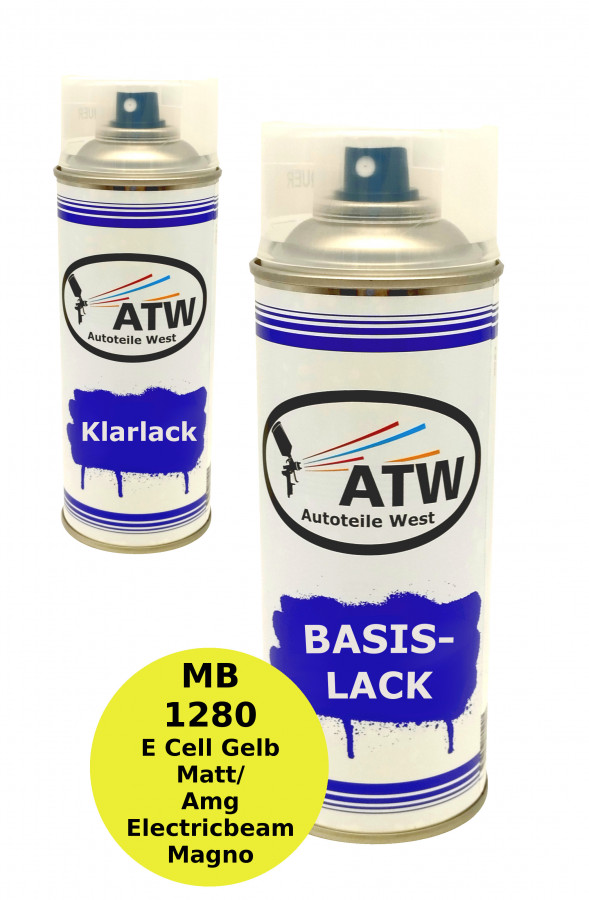 Mercedes Benz 1280 E Cell Gelb Matt / Amg Electricbeam Magno +400ml Klarlack Set